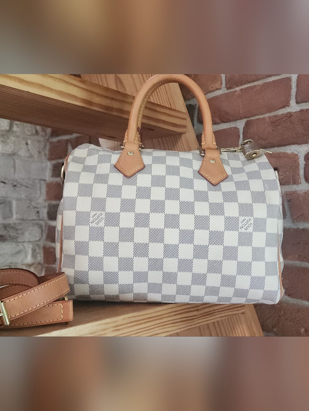 Louis Vuitton Speedy Bandouliere 25 In Damier Azur
